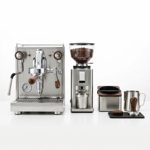 Combo máy pha cà phê 3 nồi hơi kèm máy xay hạt và bộ phụ kiện Barista 8 món