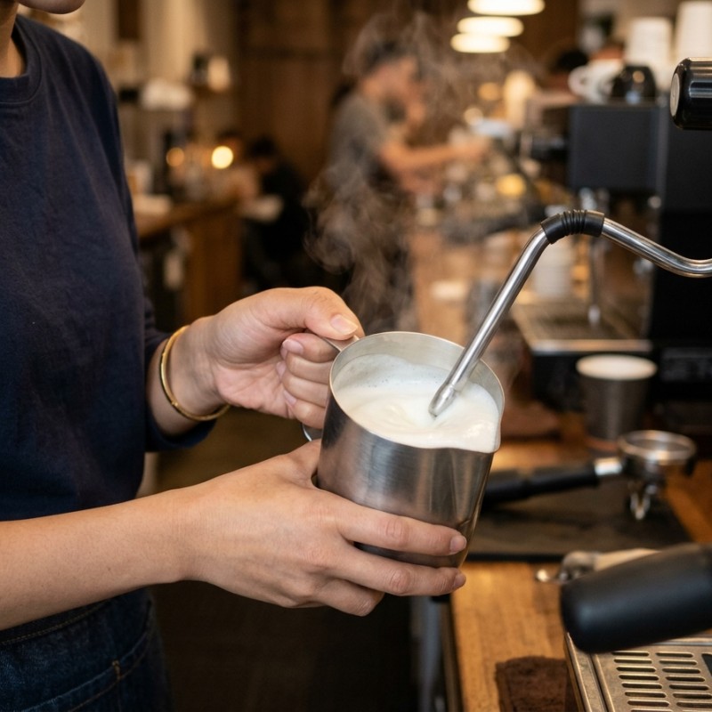 Đánh sữa Microfoam Latte Art trên BREVILLE 878 PRO